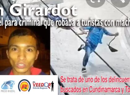 EN GIRARDOT II Cárcel para criminal que robaba a turistas con machete  Se trata de Luis Fernando Varón Rincón, quien era uno de los delincuentes más buscados de  Cundinamarca y Tolima.