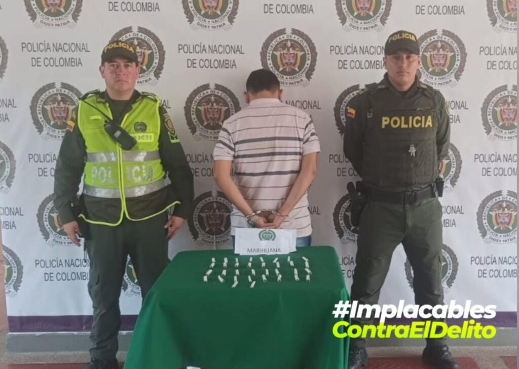 Capturado un hombre con estupefaciente 32 Cigarrillos de marihuana fueron incautados