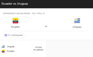 Ecuador vs Uruguay